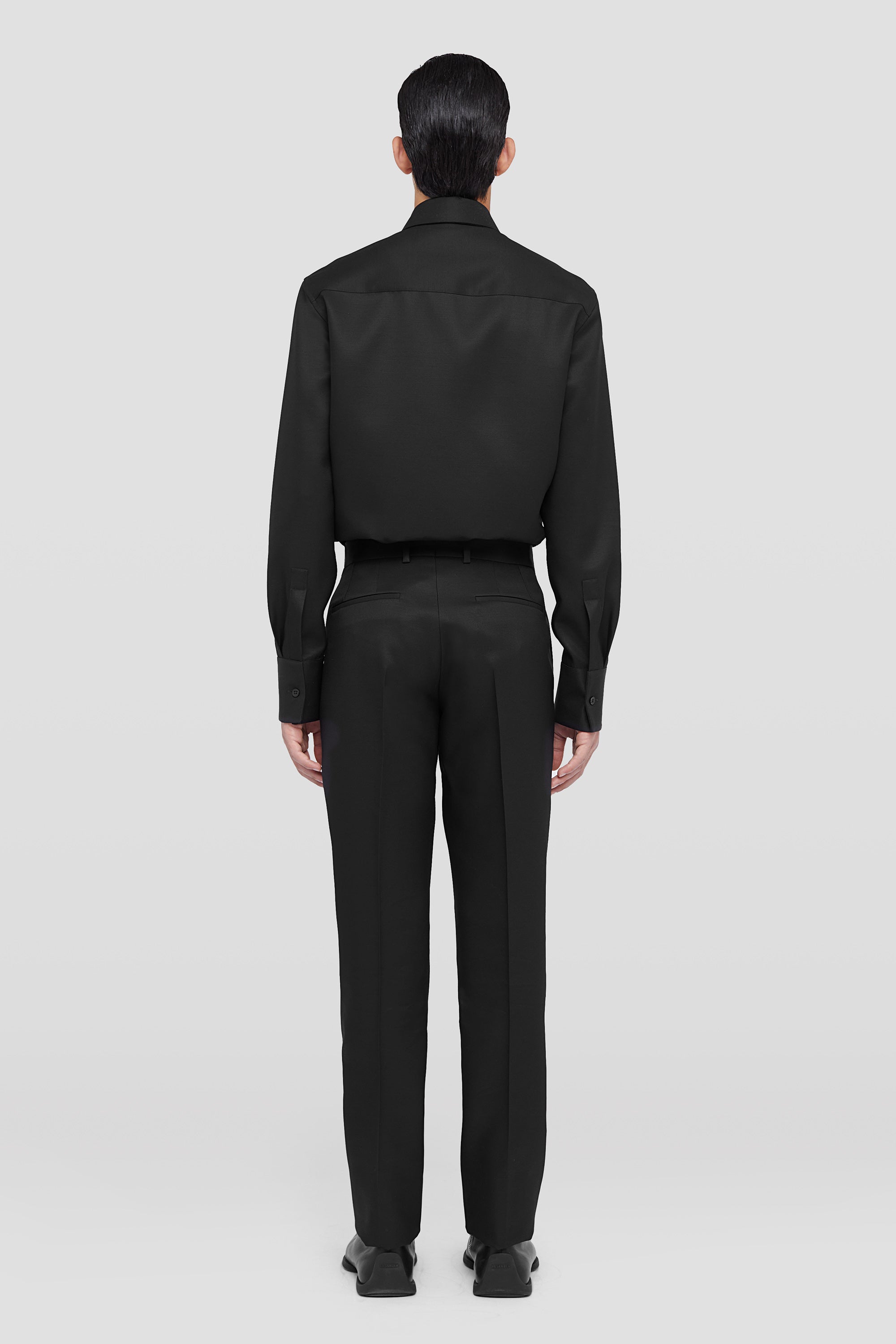 Wool Blend Tailored Trousers