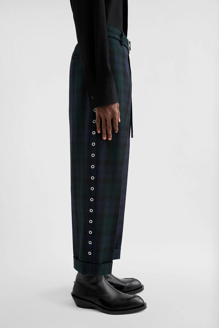 Wool Belted Trousers