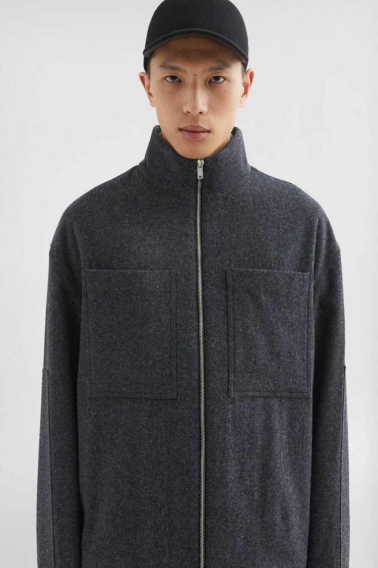 Felt Wool Padded Blouson