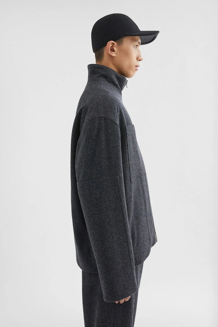 Felt Wool Padded Blouson