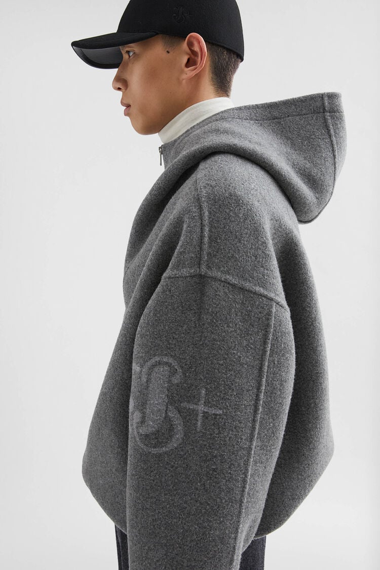 Felt Wool Hooded Blouson