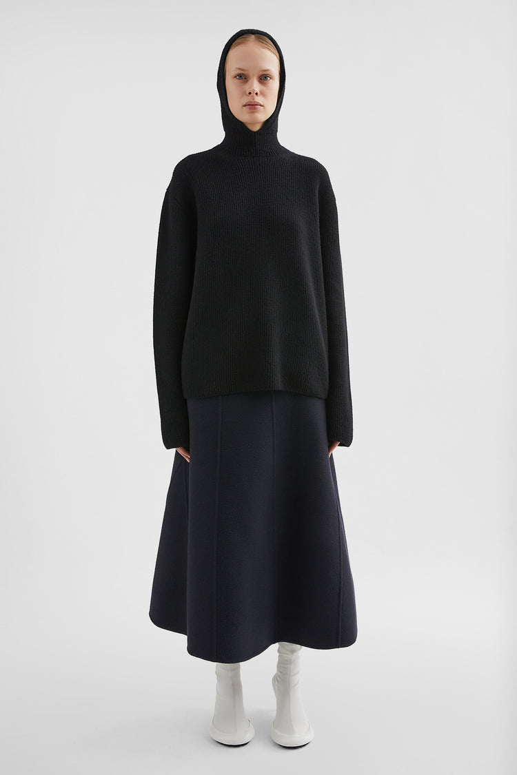 Moncler + Jil Sander Wool Hooded Sweater