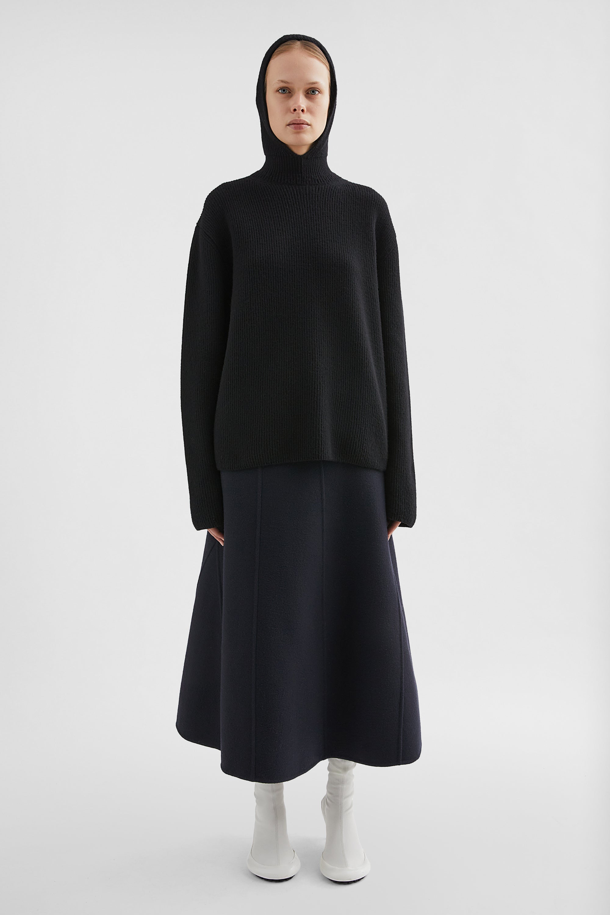 Moncler + Jil Sander Wool Hooded Sweater