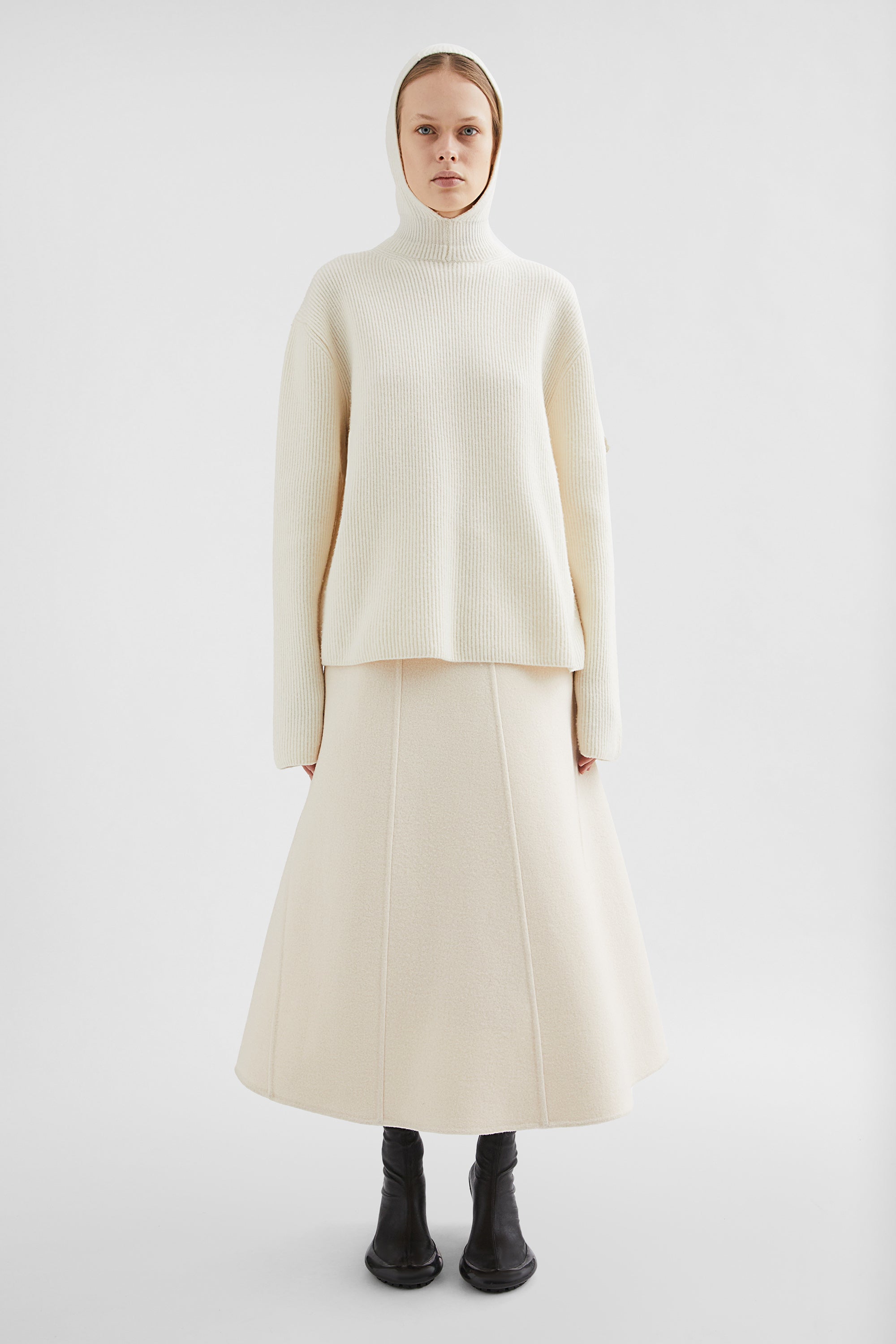 Moncler + Jil Sander Wool Hooded Sweater