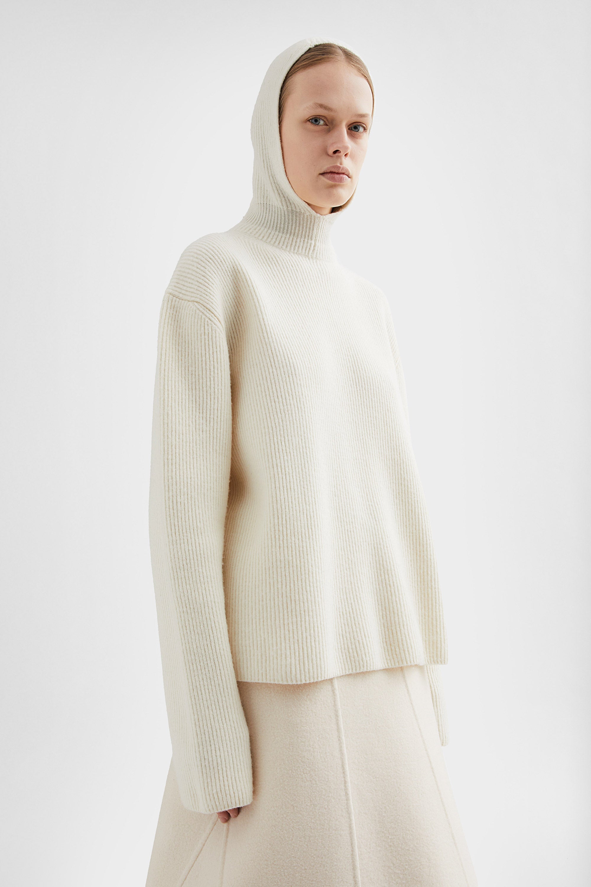 Moncler + Jil Sander Wool Hooded Sweater