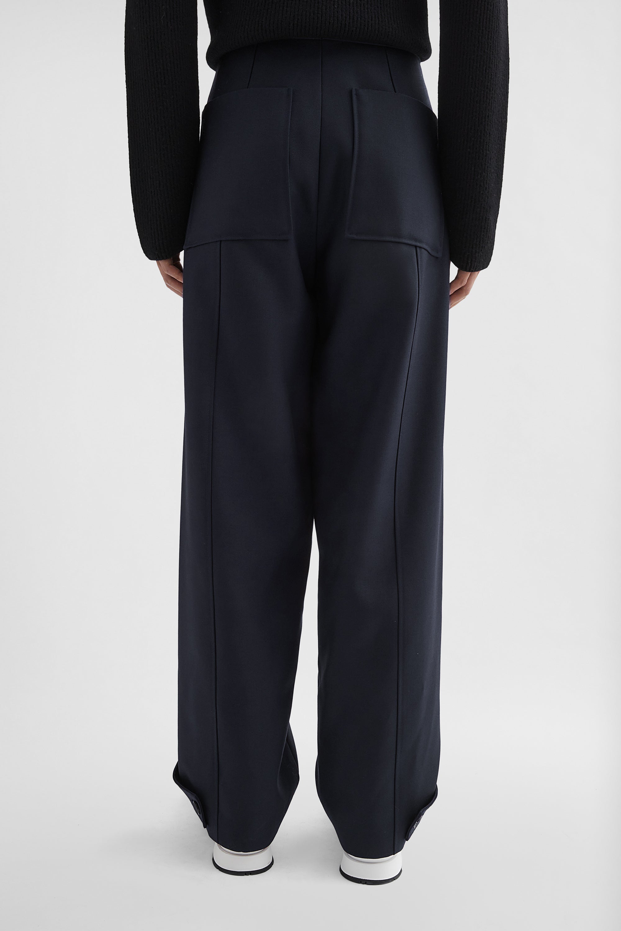 Moncler + Jil Sander Wool Gabardine Tailored Trousers