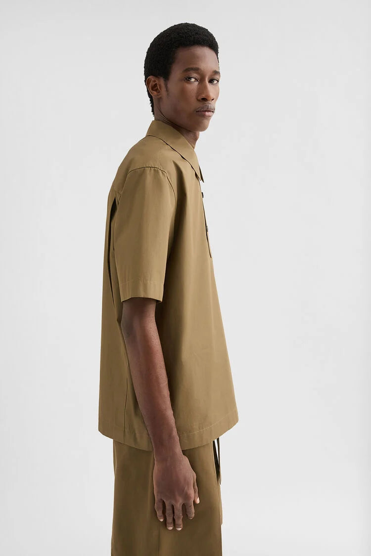 Cotton Taffeta Polo Shirt