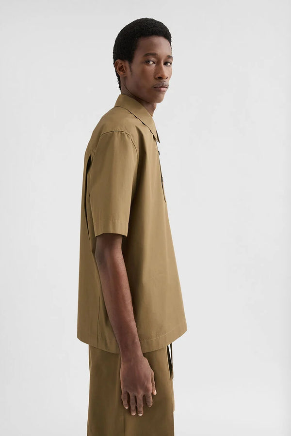 Cotton Taffeta Polo Shirt