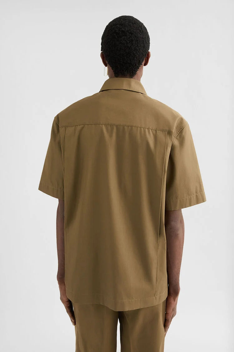 Cotton Taffeta Polo Shirt