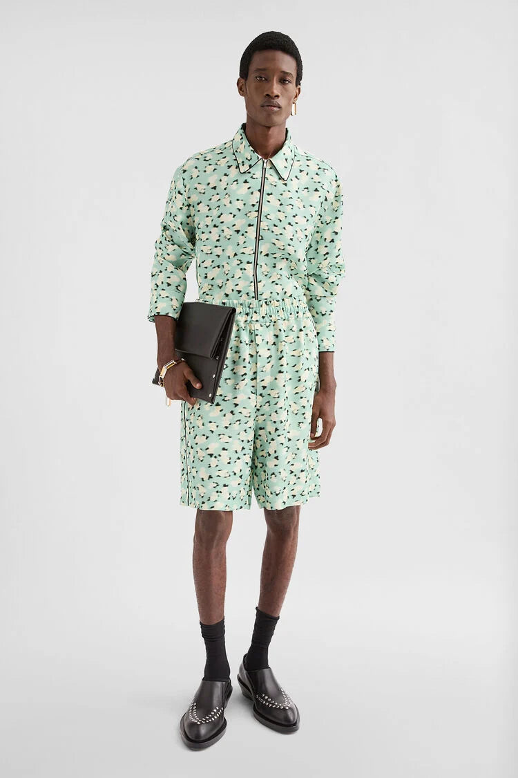 Fluid Viscose Printed Shorts